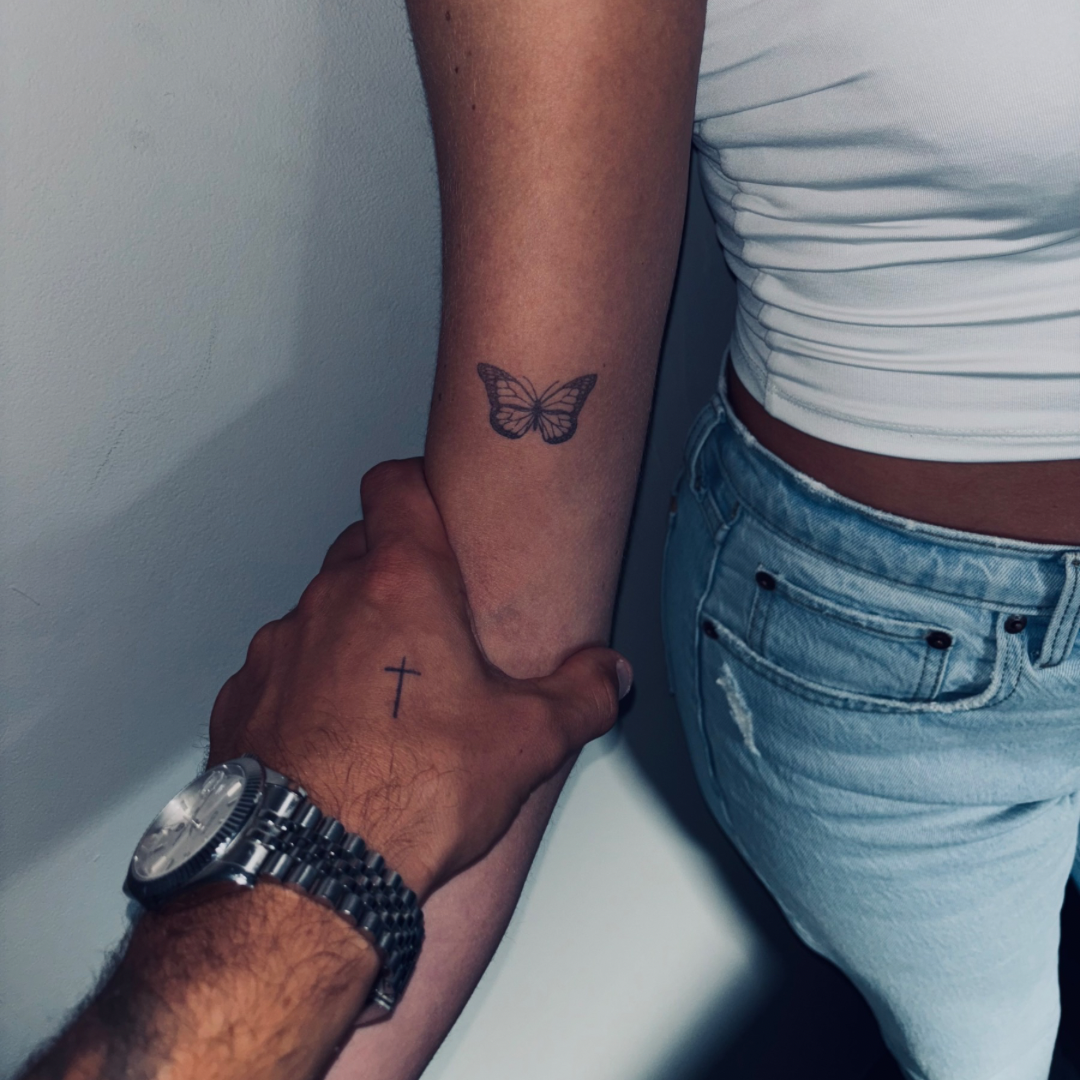 Papillon de tatouage temporaire