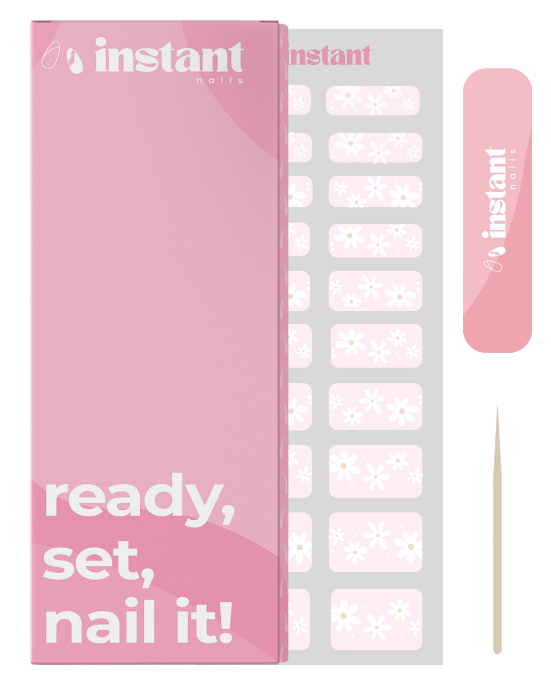 Enveloppements d'ongles flower power