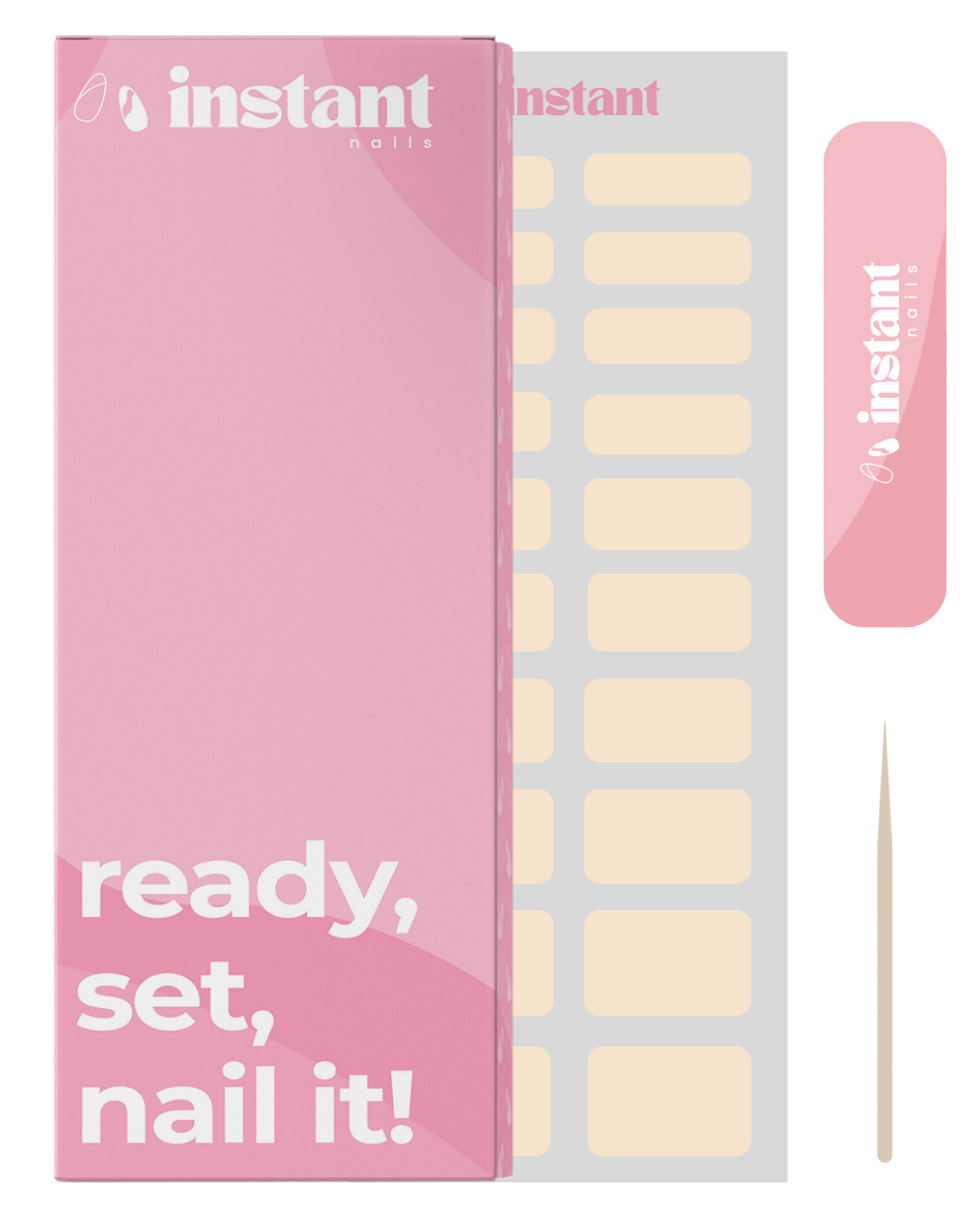 Enveloppements d'ongles glamour neutre