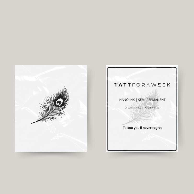 Tatouage temporaire plume de paon