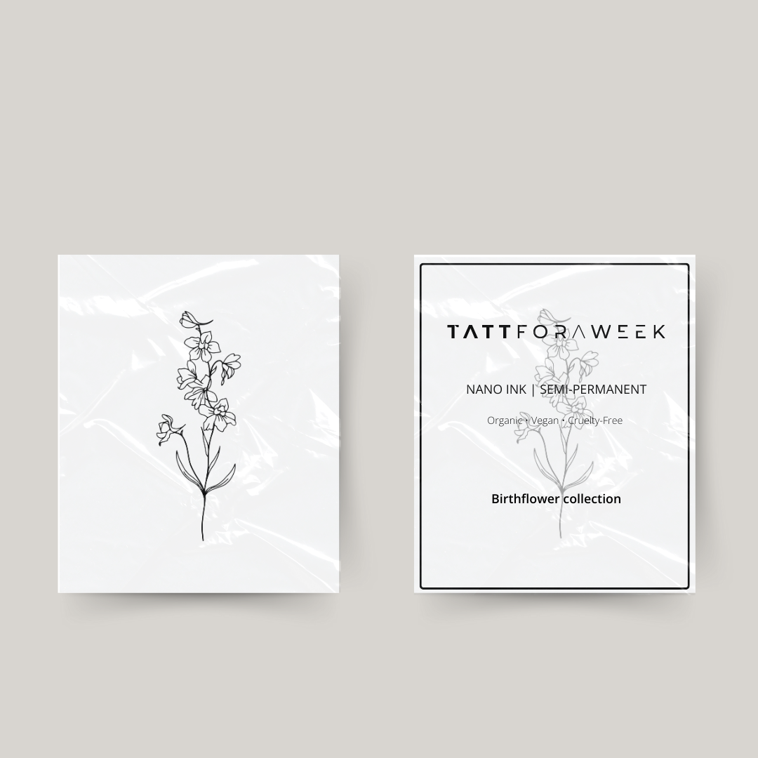 Tatouage temporaire fleur de naissance décembre