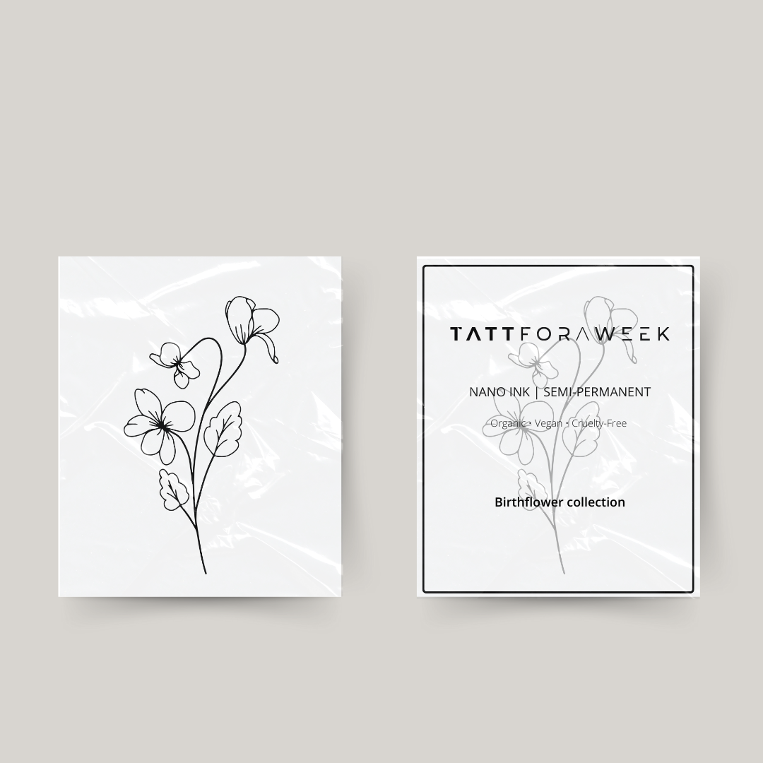 Tatouage temporaire fleur de naissance février
