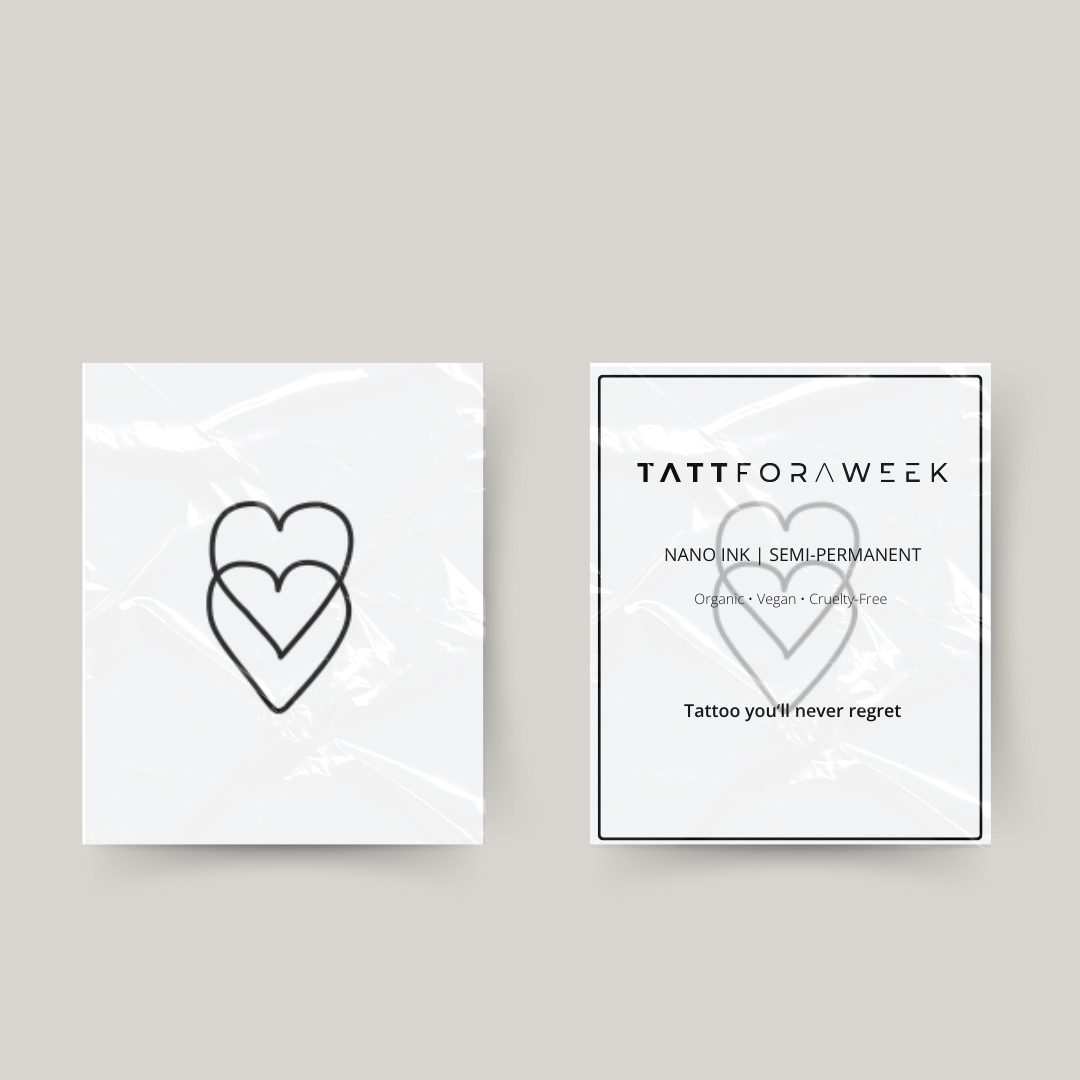 Tatouage temporaire double coeur