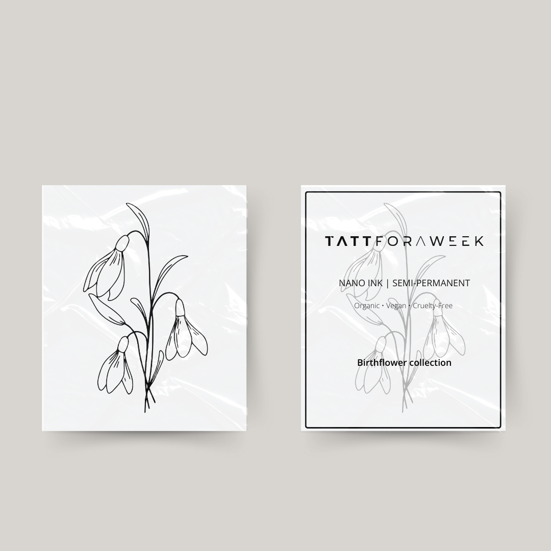 Tatouage temporaire fleur de naissance janvier