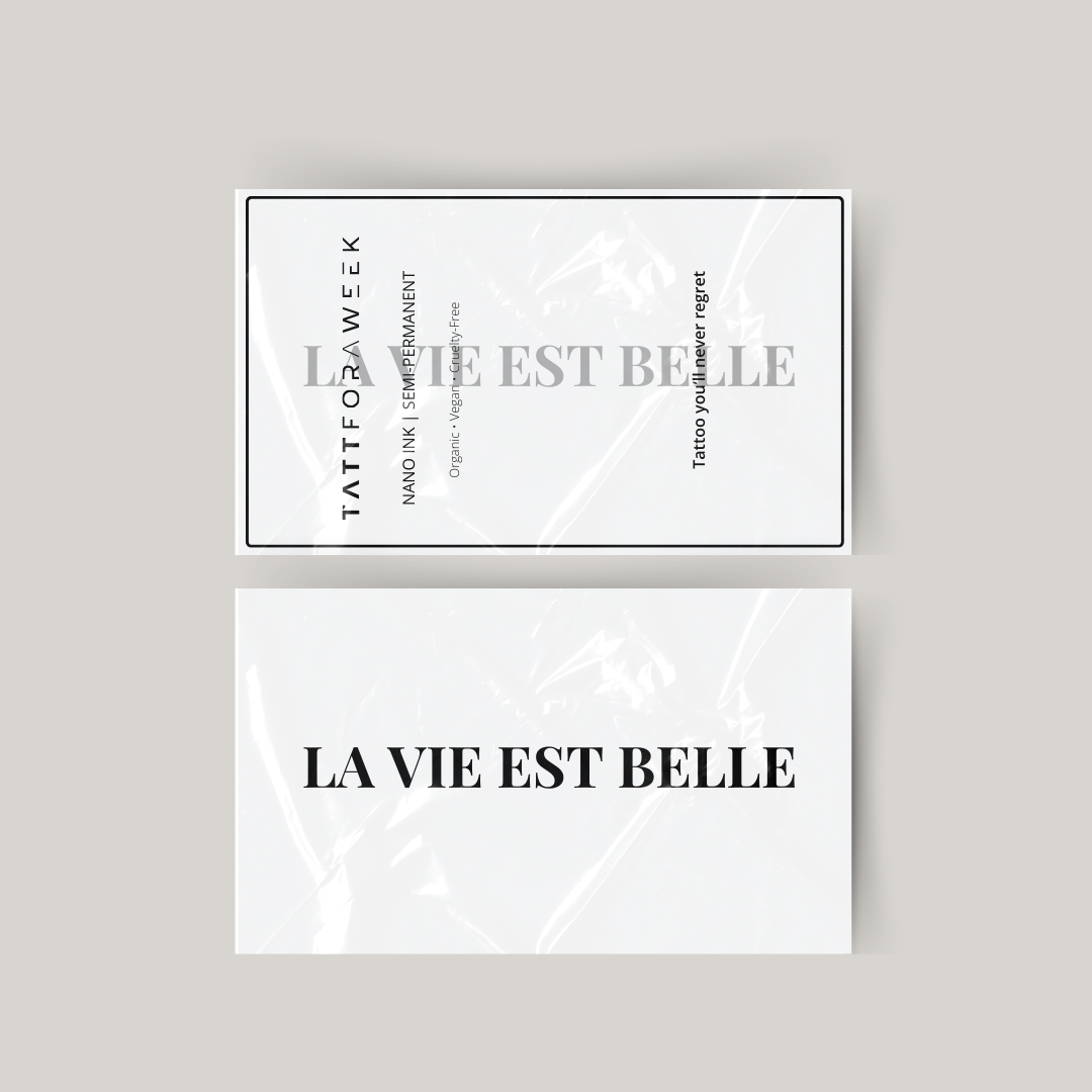 Tatouage temporaire la vie est belle