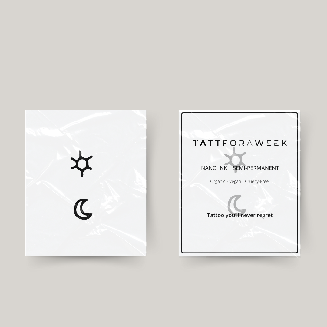 Tatouage temporaire étoile et lune