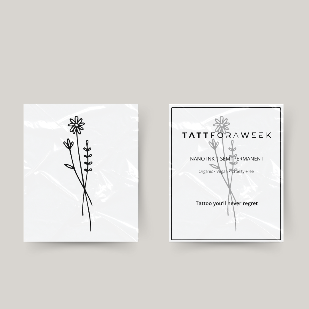 Tatouage temporaire fleurs cueillies