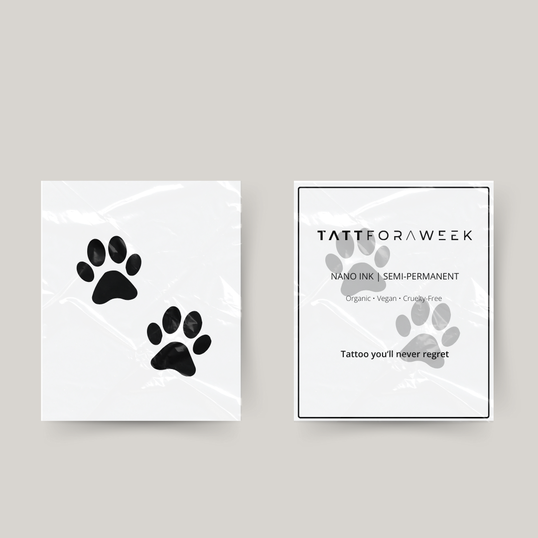 Tatouage temporaire pattes de chien