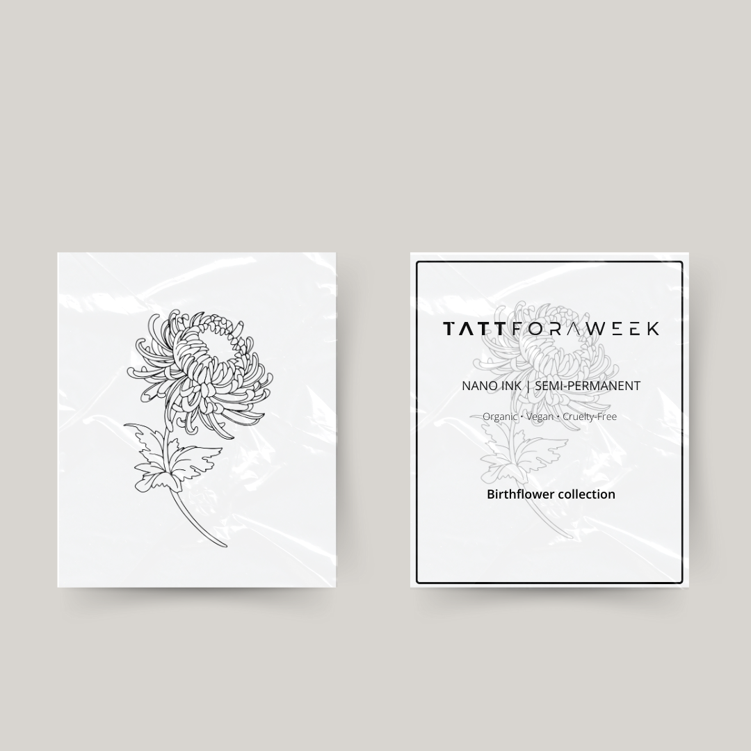 Tatouage temporaire fleur de naissance novembre