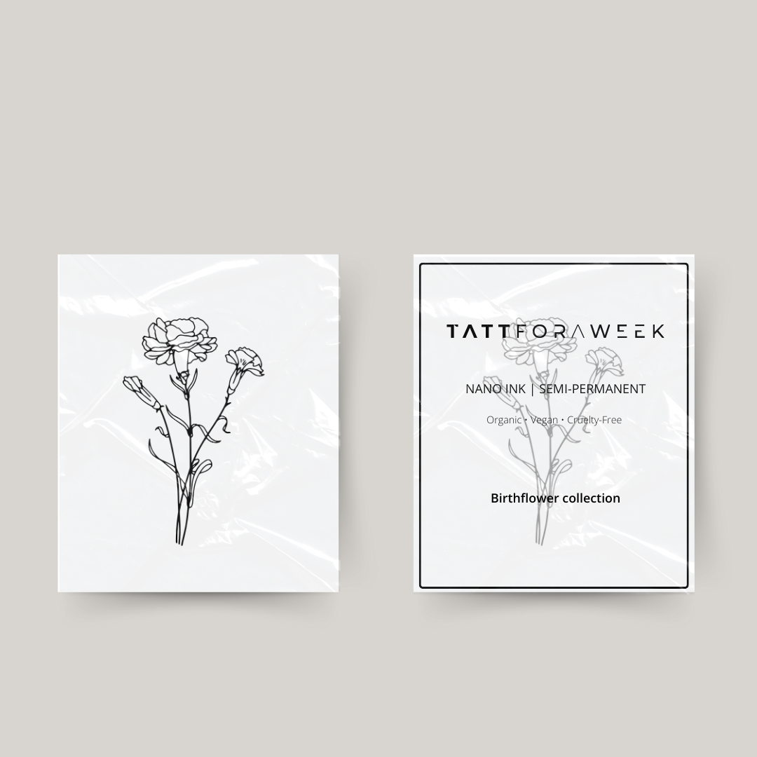 Tatouage temporaire fleur de naissance octobre