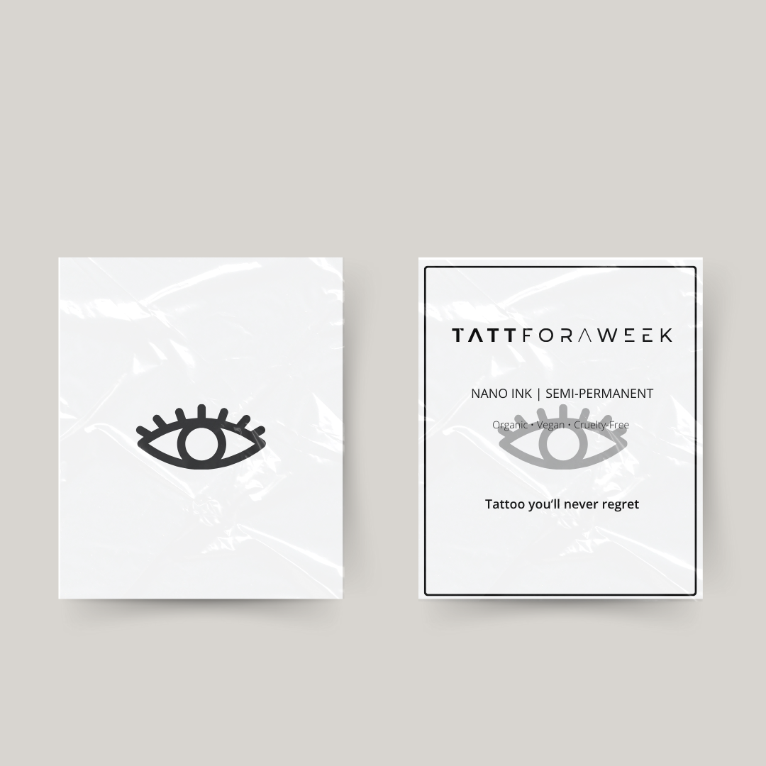 Oeil de tatouage temporaire