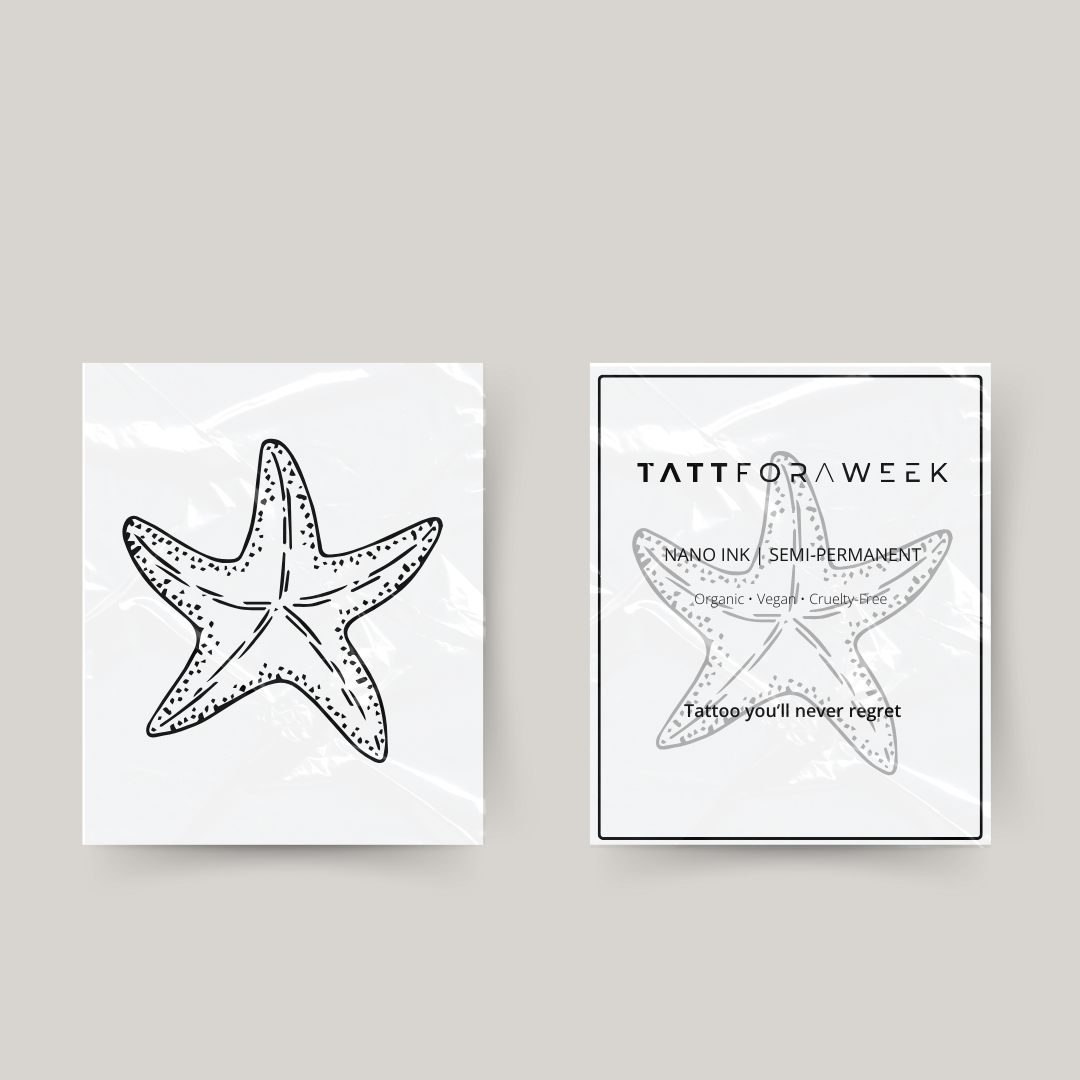 Étoile de mer de tatouage temporaire
