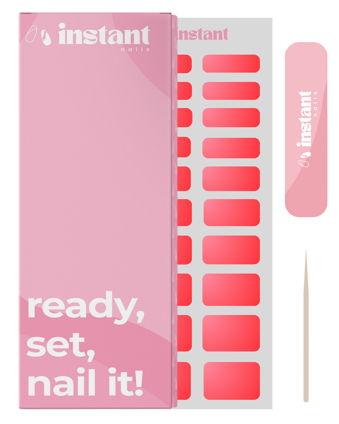 Wraps pour ongles babyboom rouge