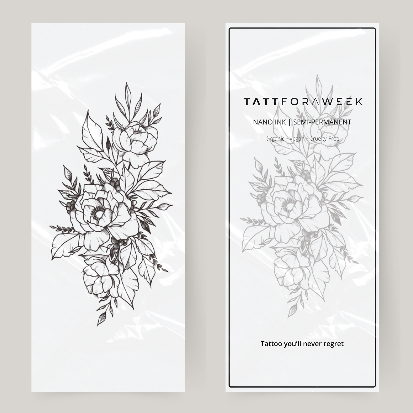 Grand faux tatouage rosier