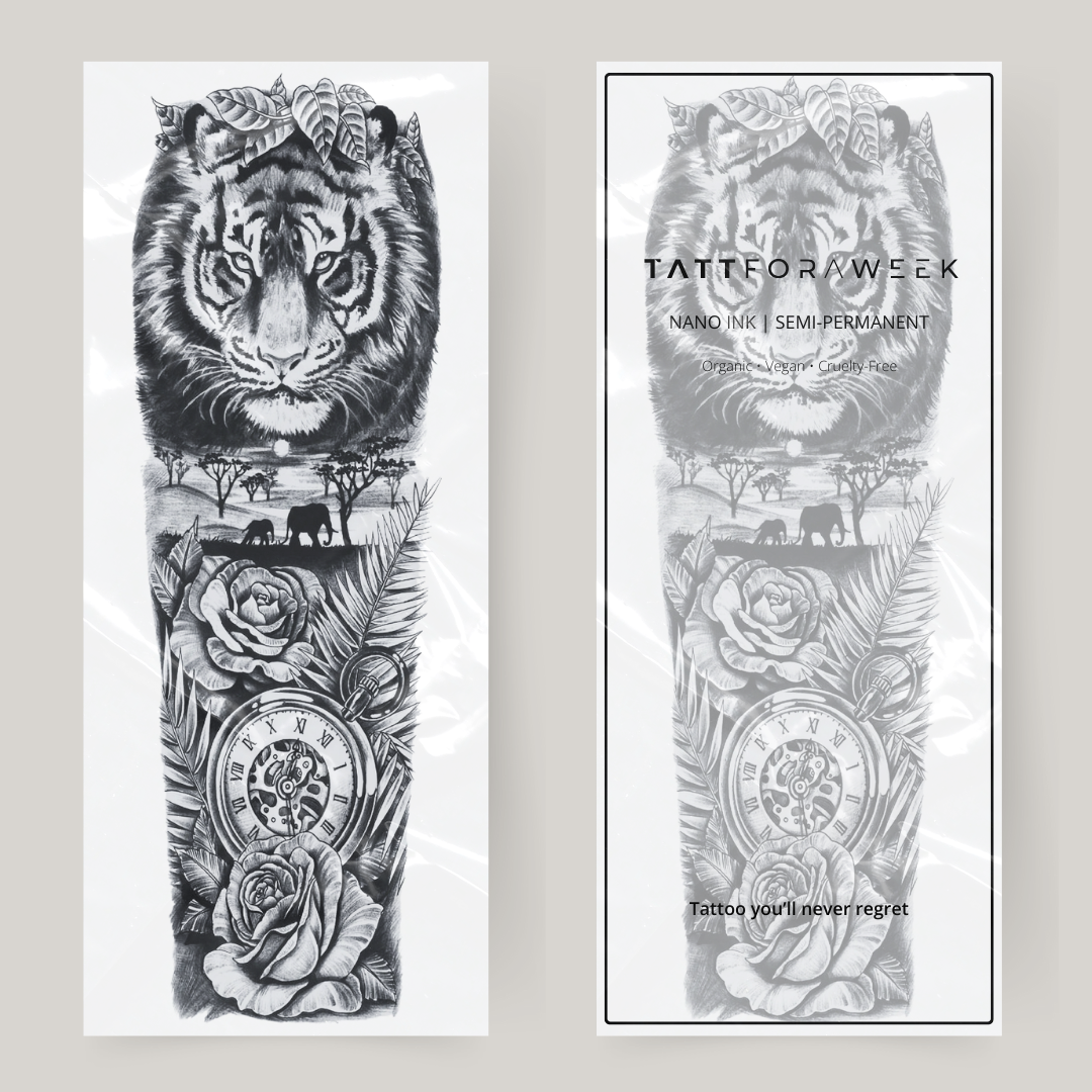 Lion de manche de tatouage Nep