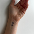 Tatouage temporaire xo xo