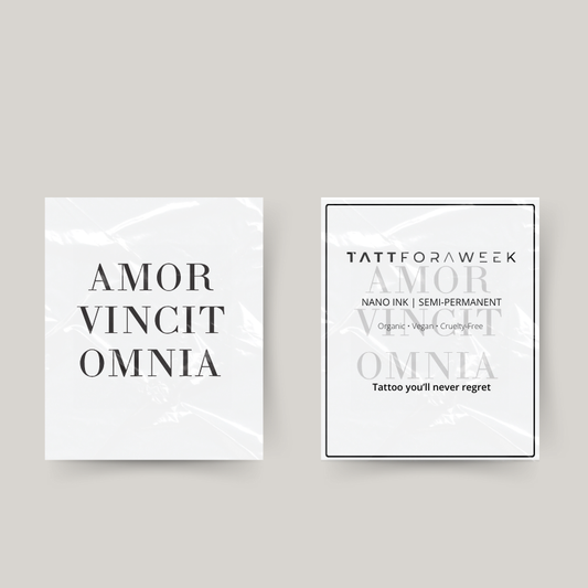 Tatouage temporaire amor vincit omnia