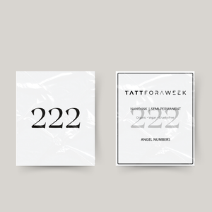 Tatouage temporaire nombres d'ange 222