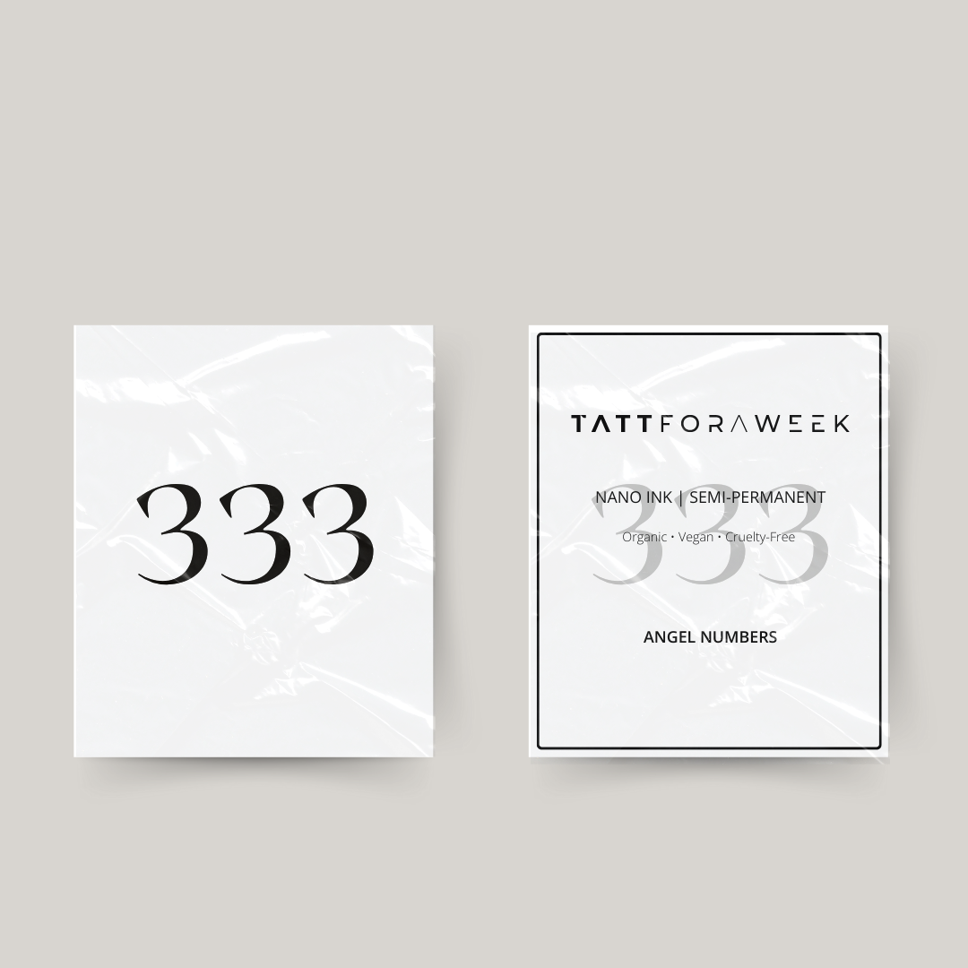 Tijdelijke tattoo angel numbers 333