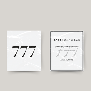 Tatouage temporaire nombres d'ange 777