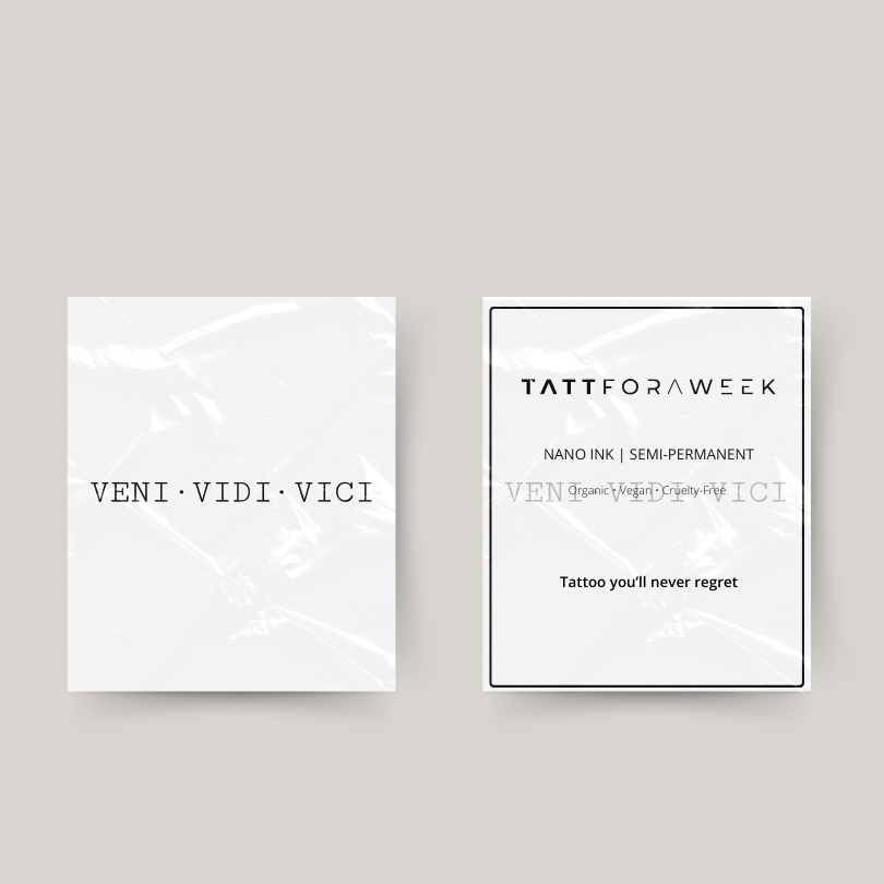 Tatouage temporaire veni vidi vici
