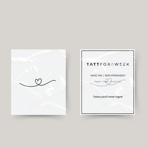 Tatouage temporaire coeur avec boucle