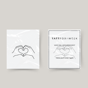 Tatouage temporaire mains coeur