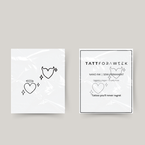 Tatouage temporaire assorti ange & pendant