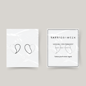 Coeurs de tatouage temporaire assortis