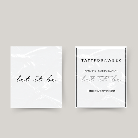 Tatouage temporaire, qu'il en soit ainsi