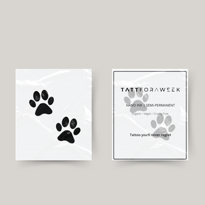 Tatouage temporaire pattes de chien