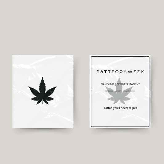 Plante de cannabis tatouage temporaire