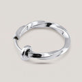 Nep piercing ring gedraaid zilver