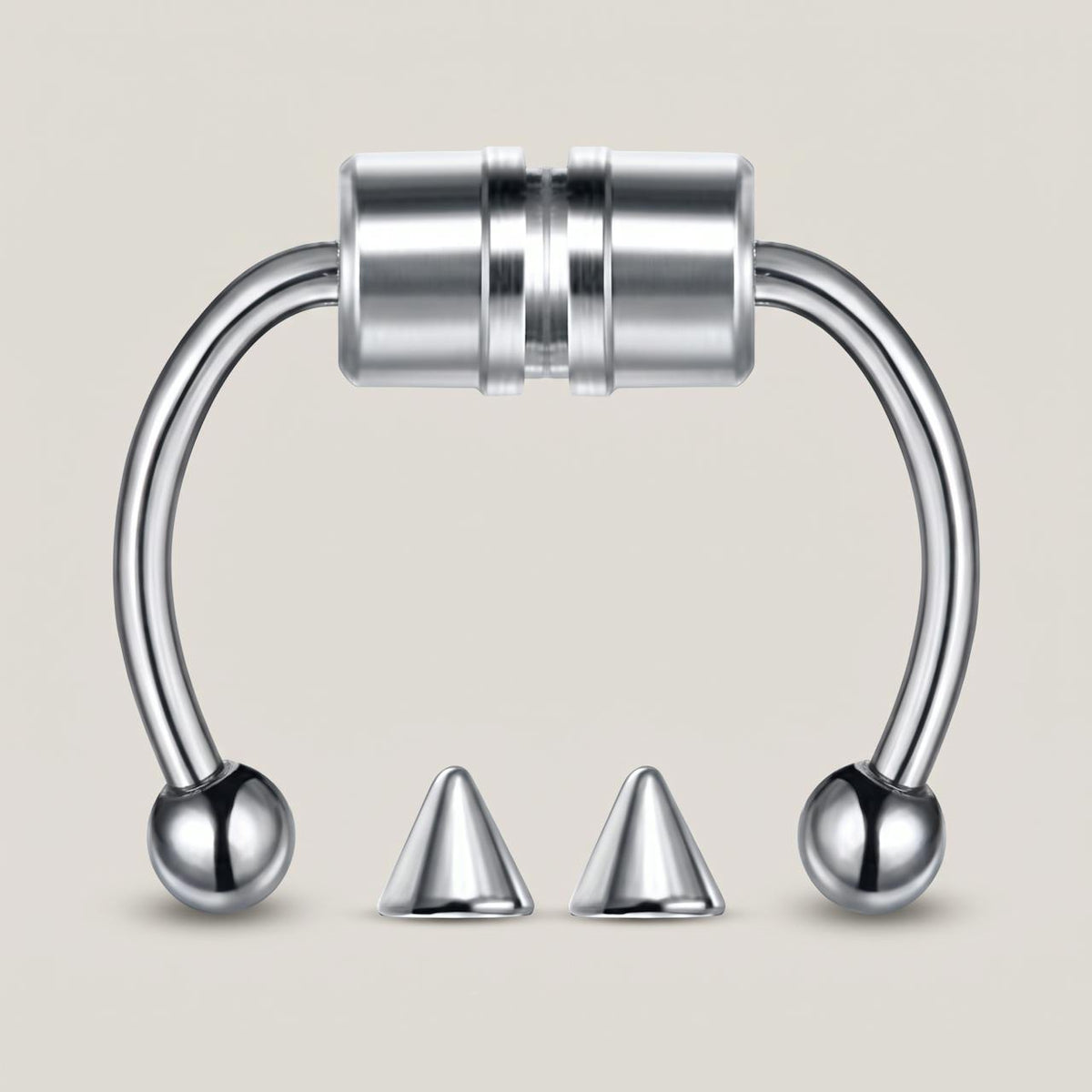 Nep septum magnetisch zilver