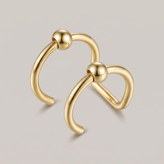 Nep lippiercing dubbel goud