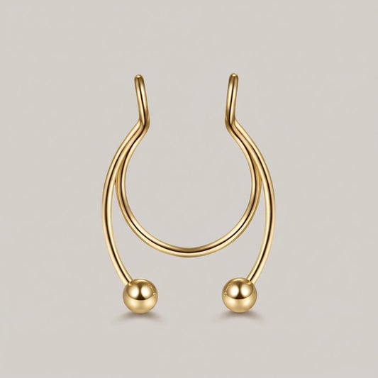 Nep septum clip goud