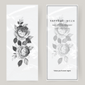 Grand faux tatouage roses en fleurs