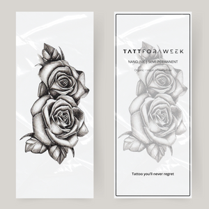 Grandes fausses roses de tatouage