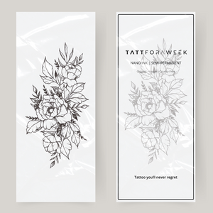 Grand faux tatouage rosier