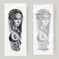 Faux tatouage manche femme & horloge