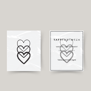 Tatouage temporaire trois coeurs
