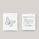 Tatouage temporaire papillon volant